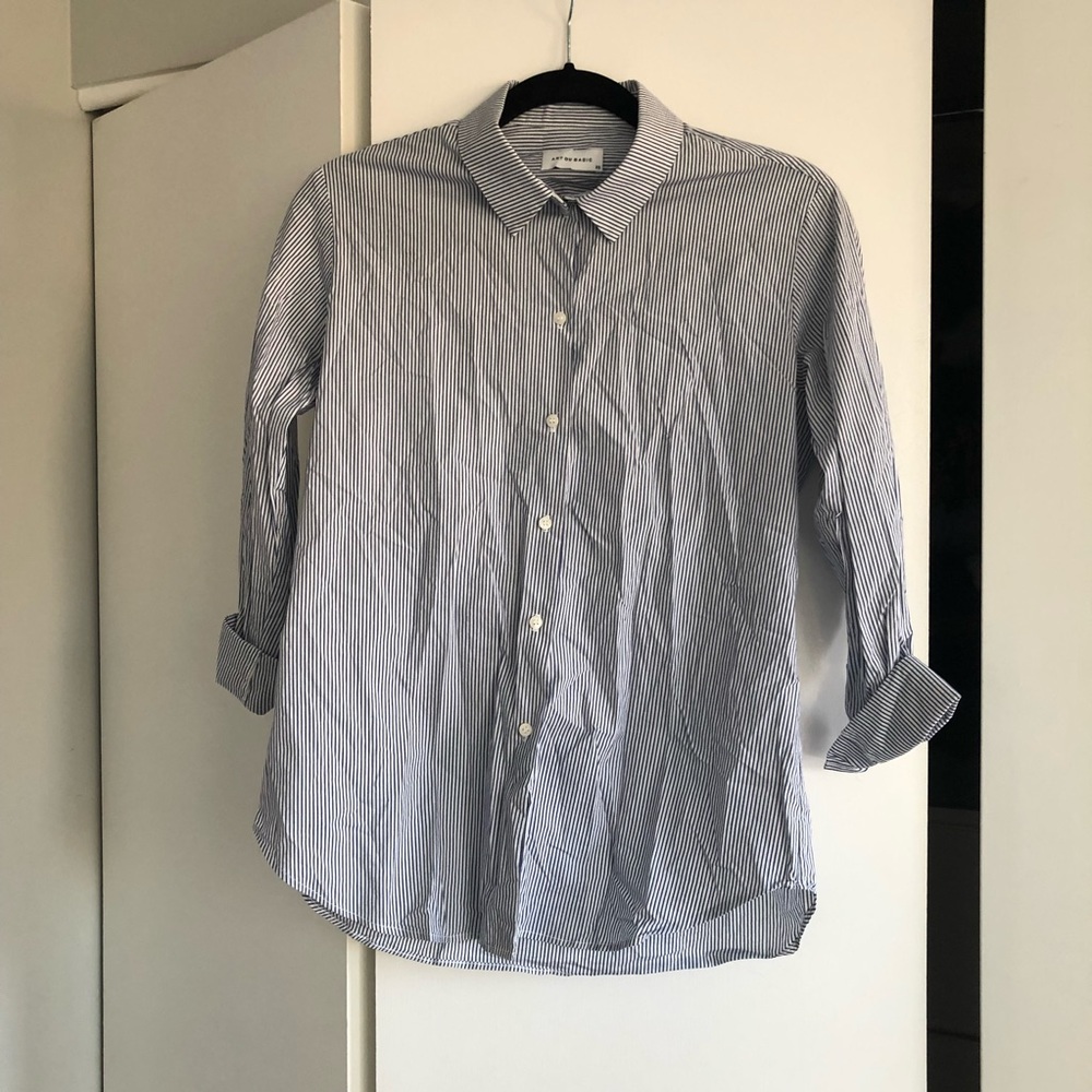 Art du basic pinstripe stripe shirt Xs
